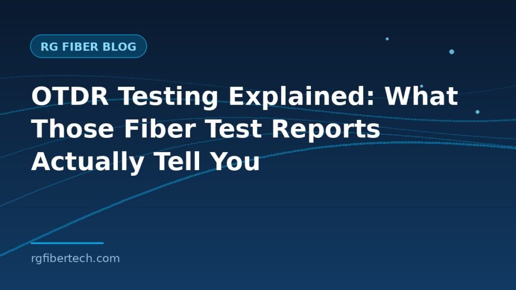 OTDR fiber optic testing report explained - RG Fiber