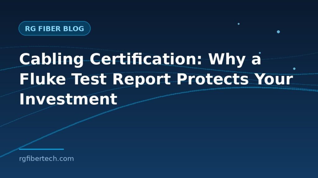 Illustration for cabling certification and Fluke test report article