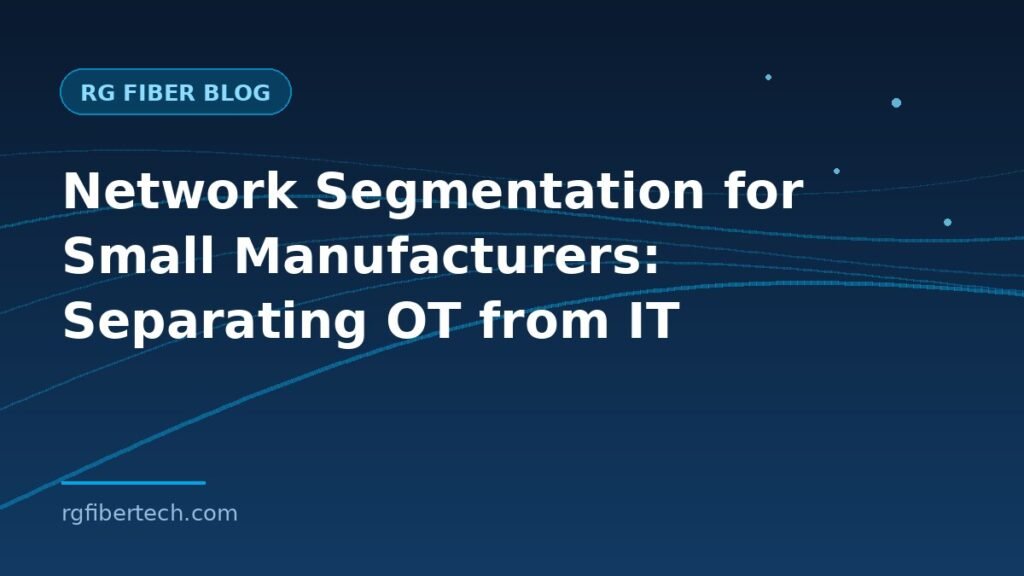 OT and IT network segmentation for small manufacturers